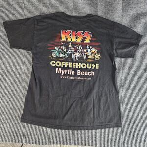 KISS Coffeehouse Shirt Mens Large Myrtle Beach Band Rock Tee Hanes Heavyweight